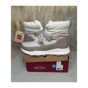 Muk Luks Wren Women's Driftwood Quilted Faux Fur Lined Winter Boot Size 10 M